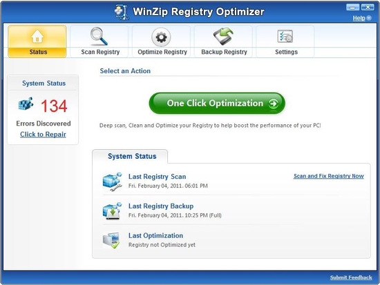 WinZip Registry Optimizer