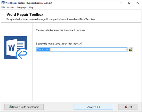 Word Repair Toolbox