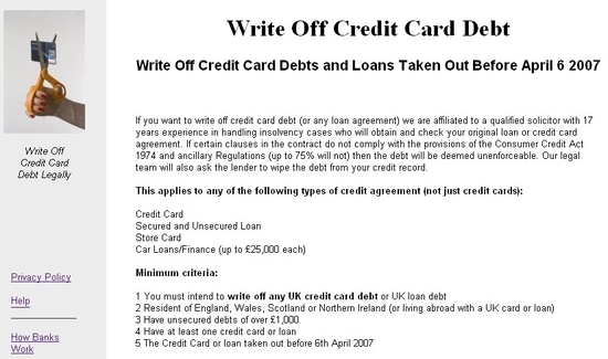 Write Off Credit Card Debt