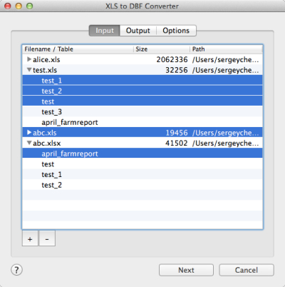 XLS to DBF Converter for Mac