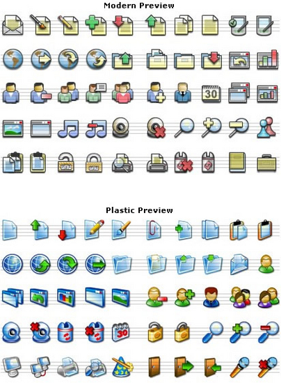 xp and mac style icons Free