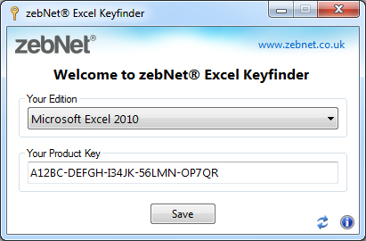 zebNet Excel Keyfinder