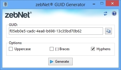 zebNet GUID Generator