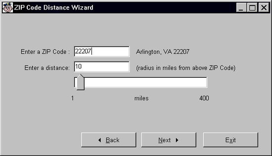 ZIP Code Distance Wizard