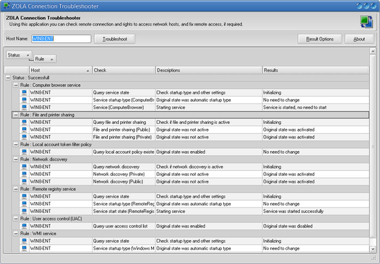 ZOLA Connection Troubleshooter