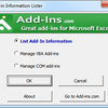 Addin Information Lister for Excel