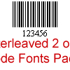 Interleaved 2 of 5 Barcode Fonts Package