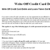 Write Off Credit Card Debt